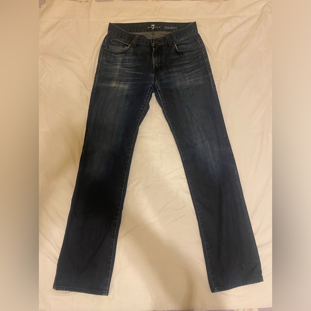 7 For All Mankind standard straight leg jeans men’s size 30x32 dark blue
